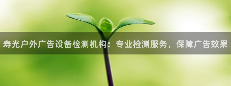 杏宇平台开户：寿光户外广告设备检测机构：专业检测服务，保障广告效果