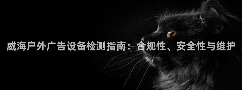 杏宇官方平台官网下载：威海户外广告设备检测指南：合规性、安全性与维护