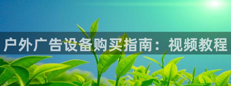 杏宇平台代理怎么赚钱的：户外广告设备购买