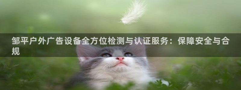杏宇平台客服：邹平户外广告设备全方位检测与认证服务：保障安全与合
规