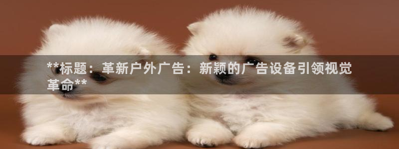杏宇平台客服：**标题：革新户外广告：新颖的广告设备引领视觉
革命**