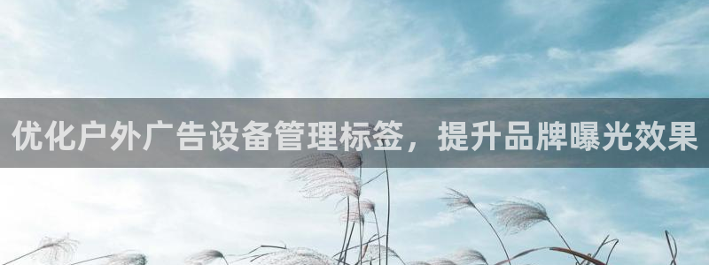 杏宇平台招商：优化户外广告设备管理标签，